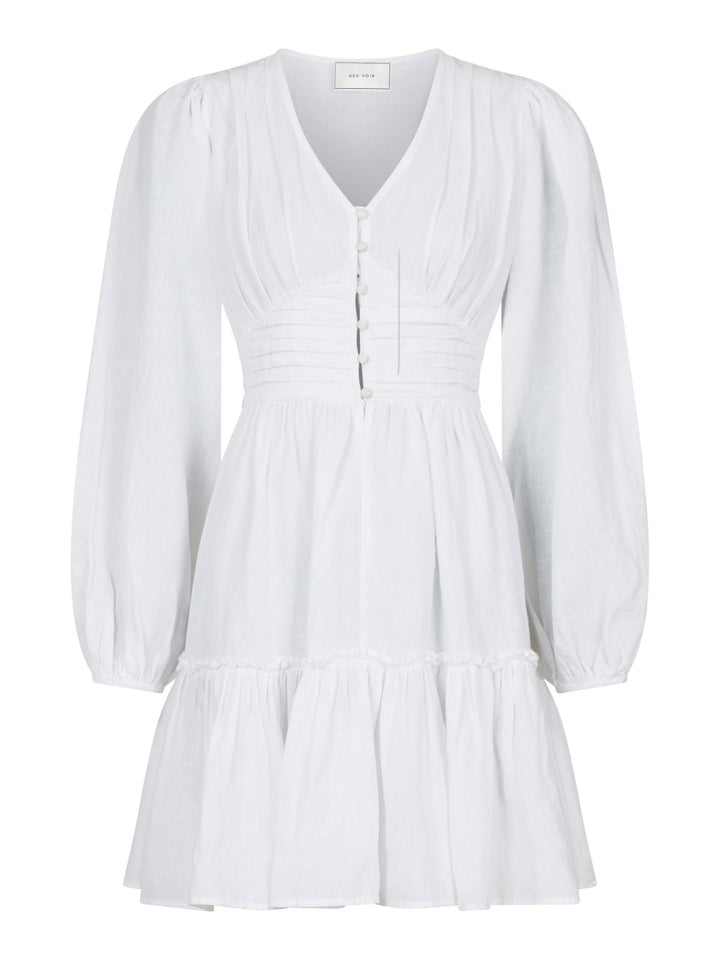 NEO NOIR Rihana Linen Dress White