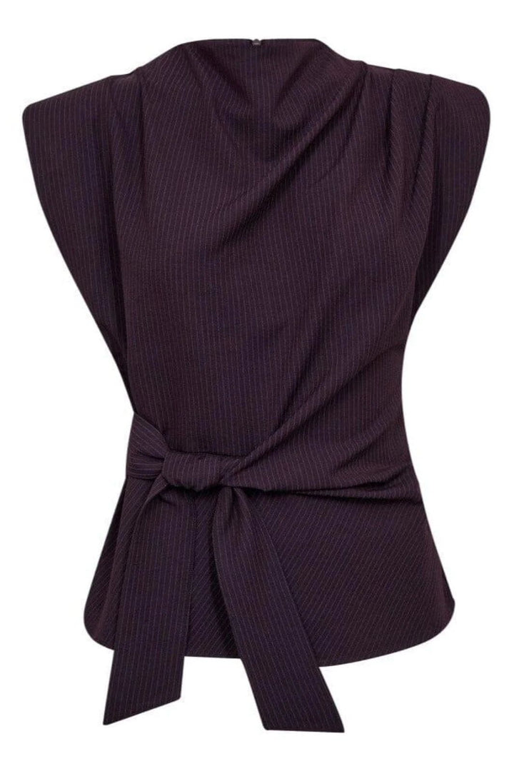 CO´COUTURE NolanCC Pleat Top Plum