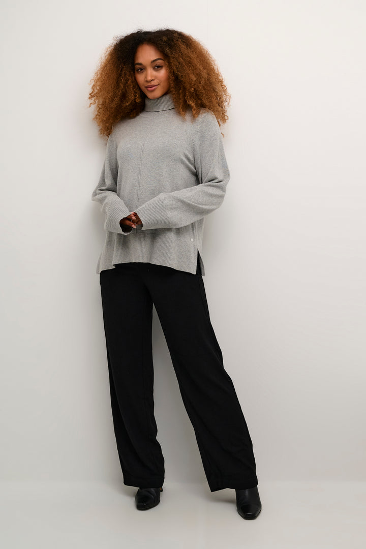 CREAM CRAnva Rollneck Pullover Grey Melange