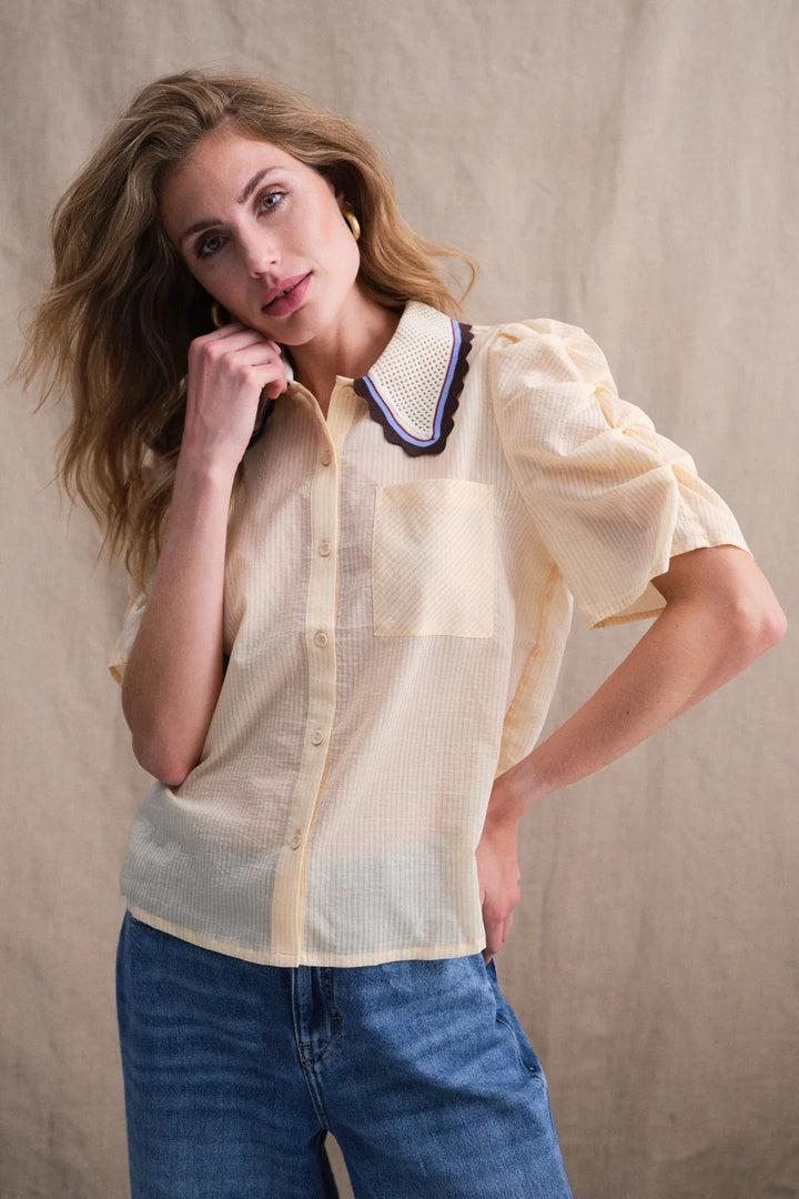GOSSIA AllyGO Blouse Soft Lemon Stripes