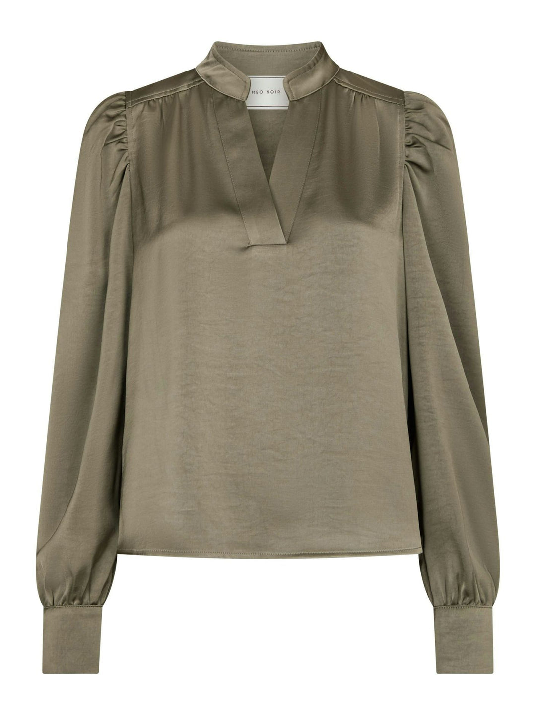 NEO NOIR Rosslyn Heavy Sateen Blouse Cold Army