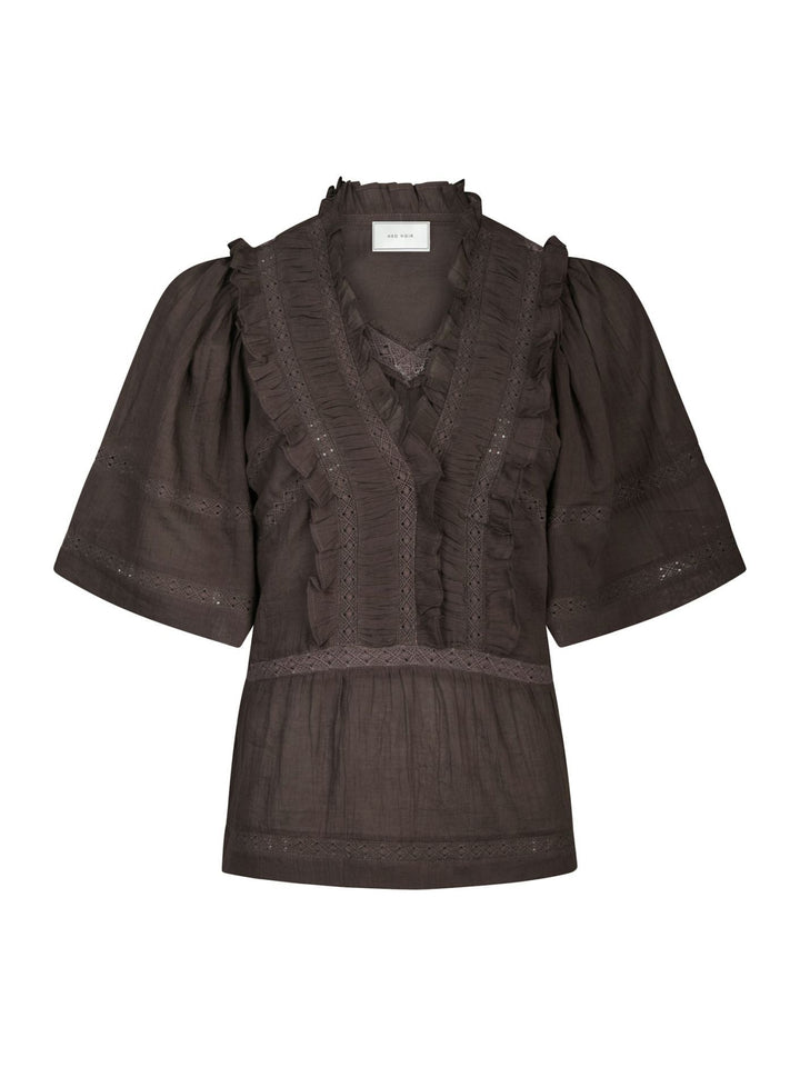 NEO NOIR Evienne S Voile Top Dark Brown