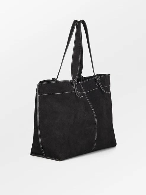 BECKSÖNDERGAARD Suede Veg Aubrey Bag Black