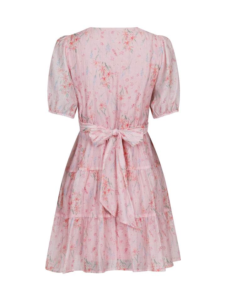 NEO NOIR Wendi Flower Crepe Dress Light Pink