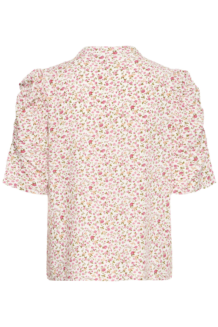 ICHI IHXlea MS Cloud Dancer W. Strawberry Flowers