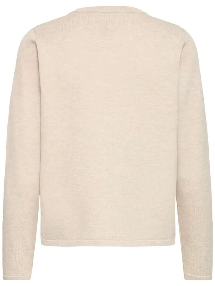 ICHI IHLULS O-NECK LS OATMEAL MELANGE