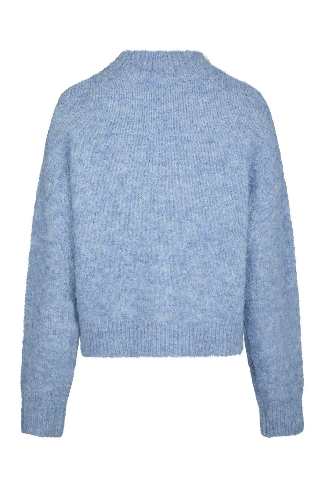 NEO NOIR Paulina Fluffy Knit Blouse Dusty Blue