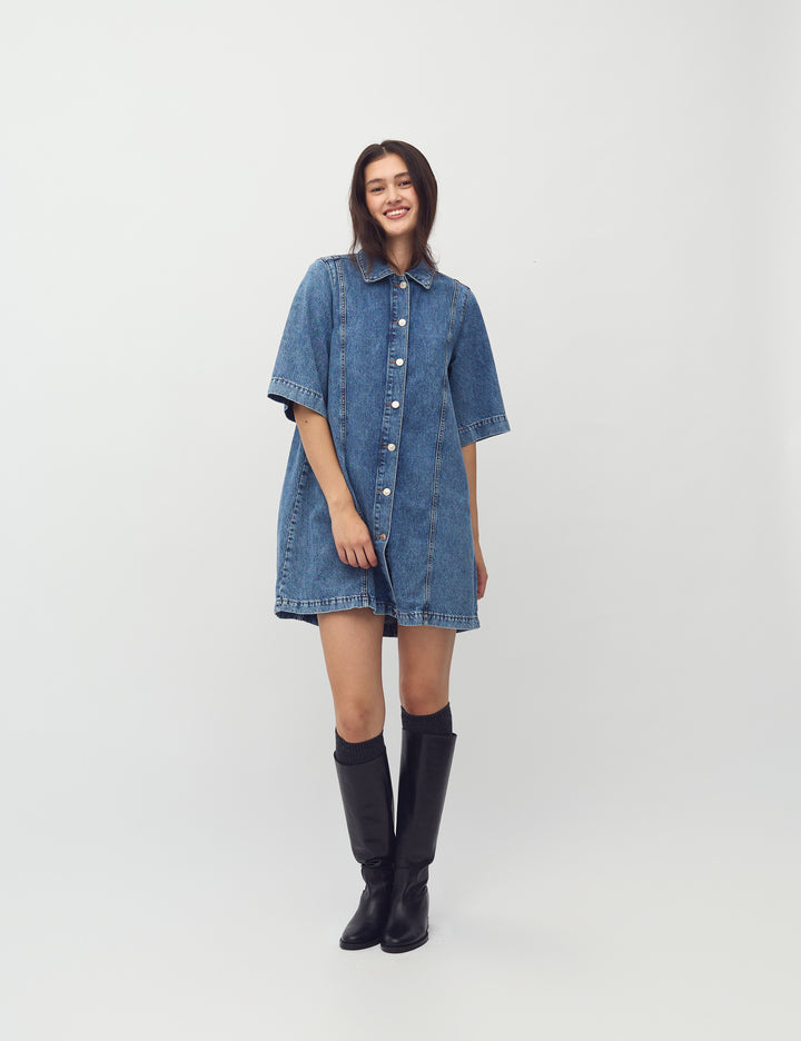 MBYM Balami-M Dress Mid Blue Vintage