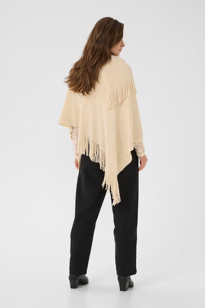 CREAM CRSivas Knit Poncho Birch