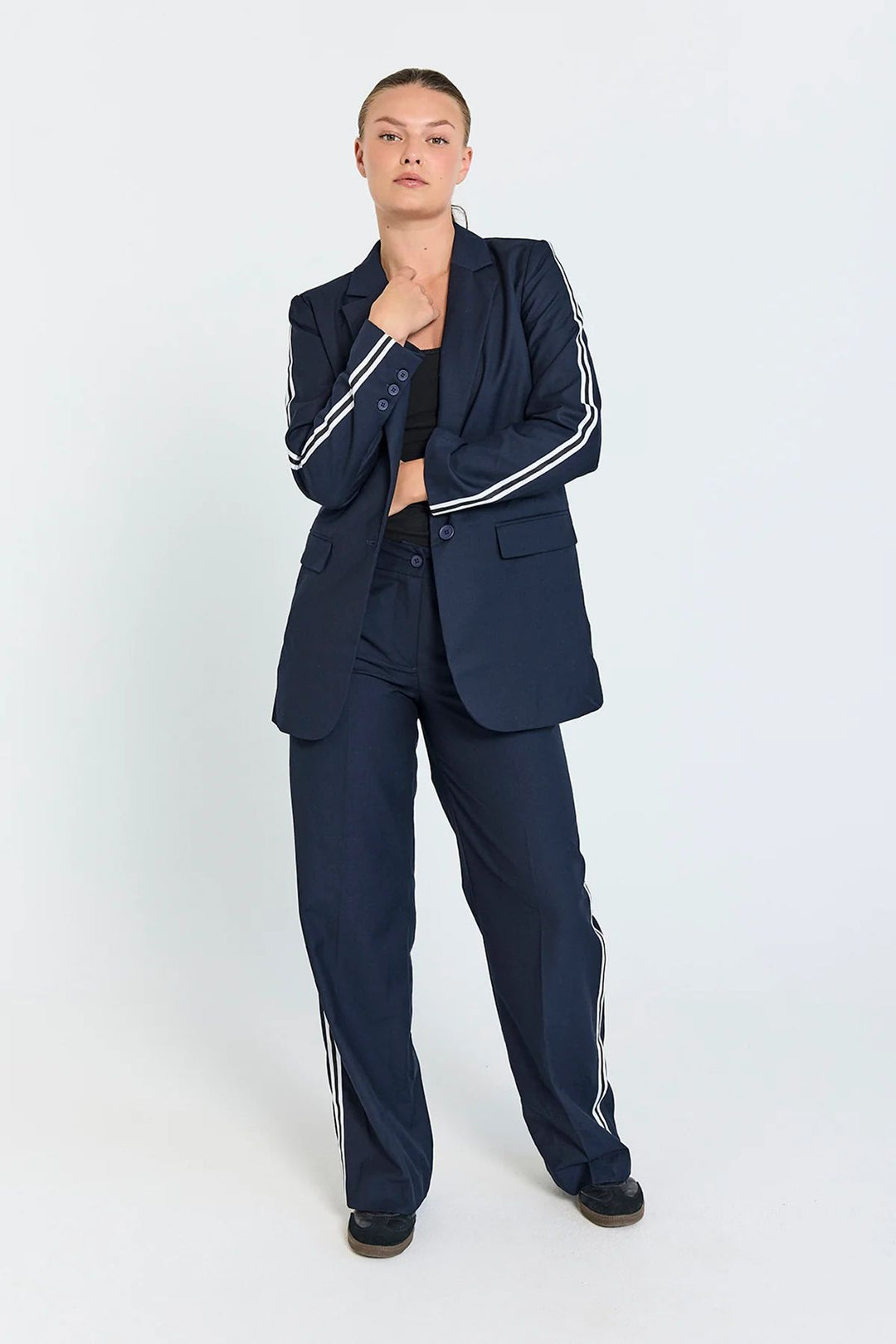 FREEQUENT FQLio-Pants Salut w. Star Off-White