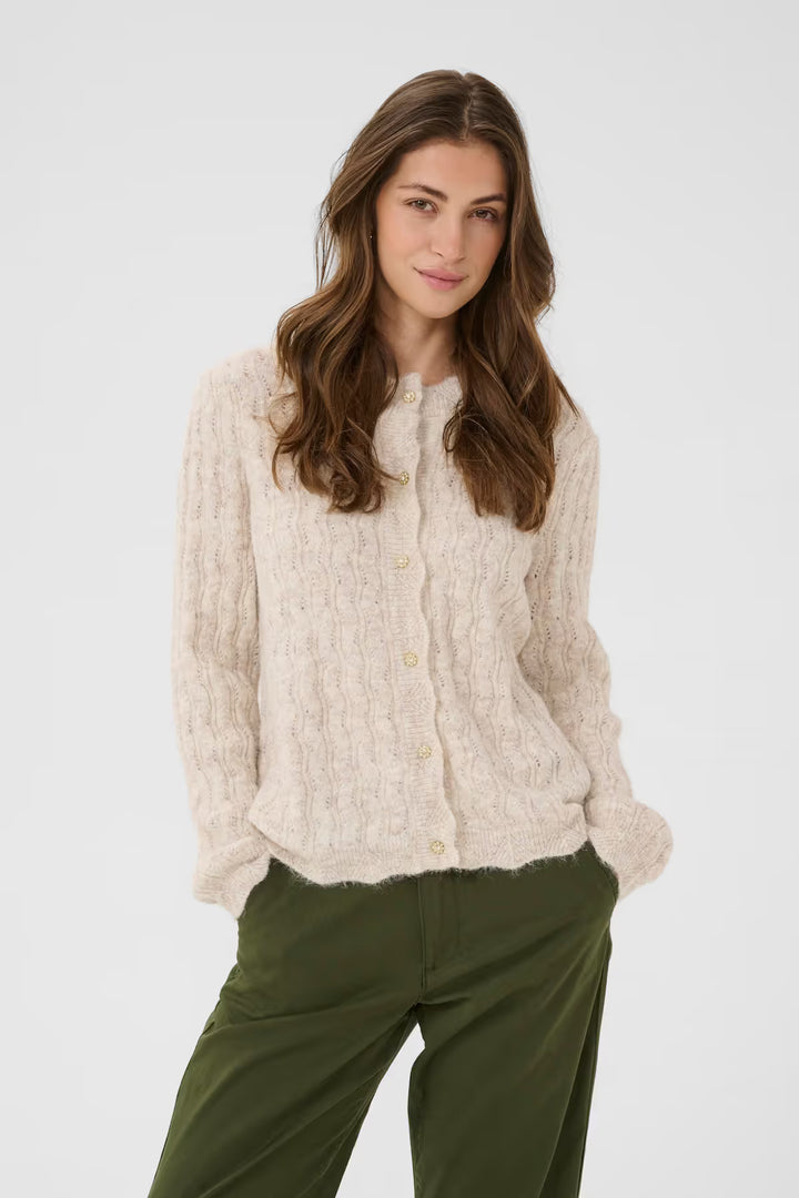 CREAM CRJunah Cardigan Oat Melange