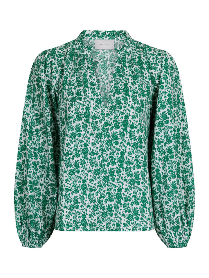 NEO NOIR Anett Ikat Flower Blouse Green