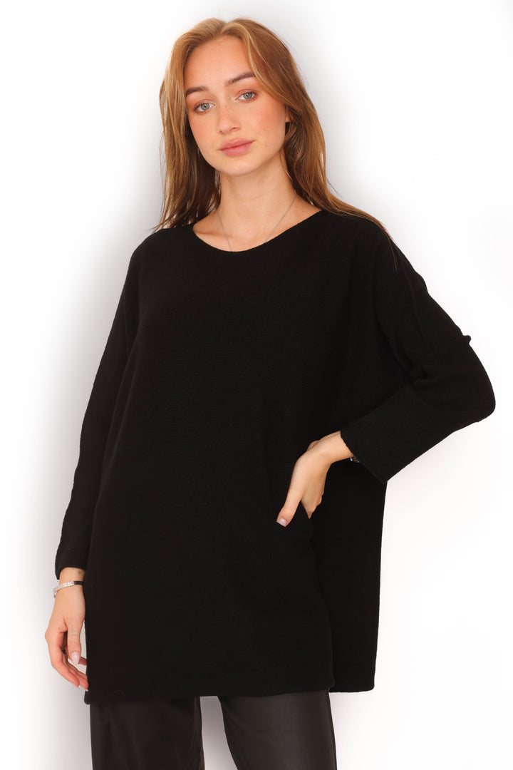 COPENHAGEN LUXE Classic Knit LS Sweater Black