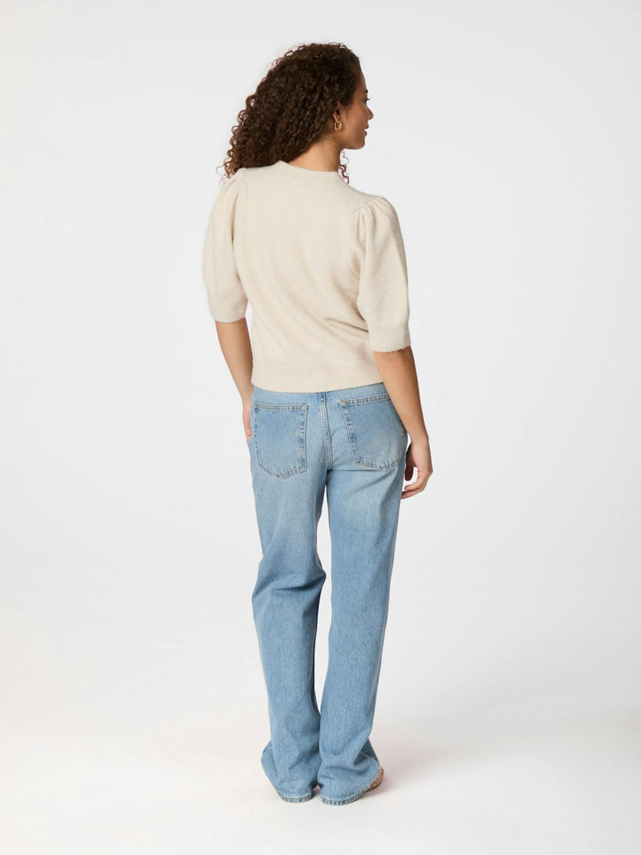NEO NOIR Trudy Deco Knit Cardigan Ivory