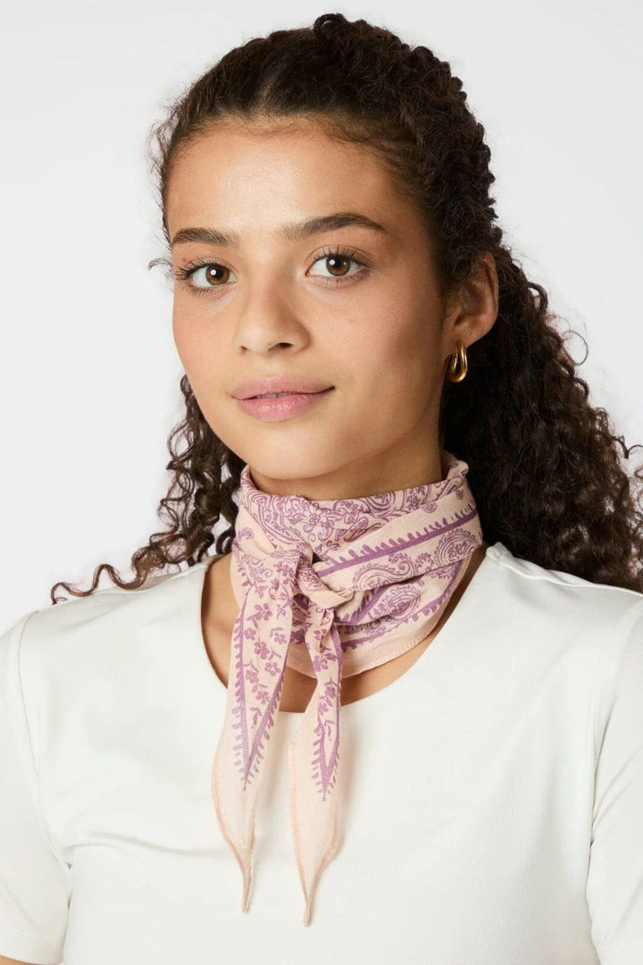NEO NOIR Kinessa Paisley Scarf Rose