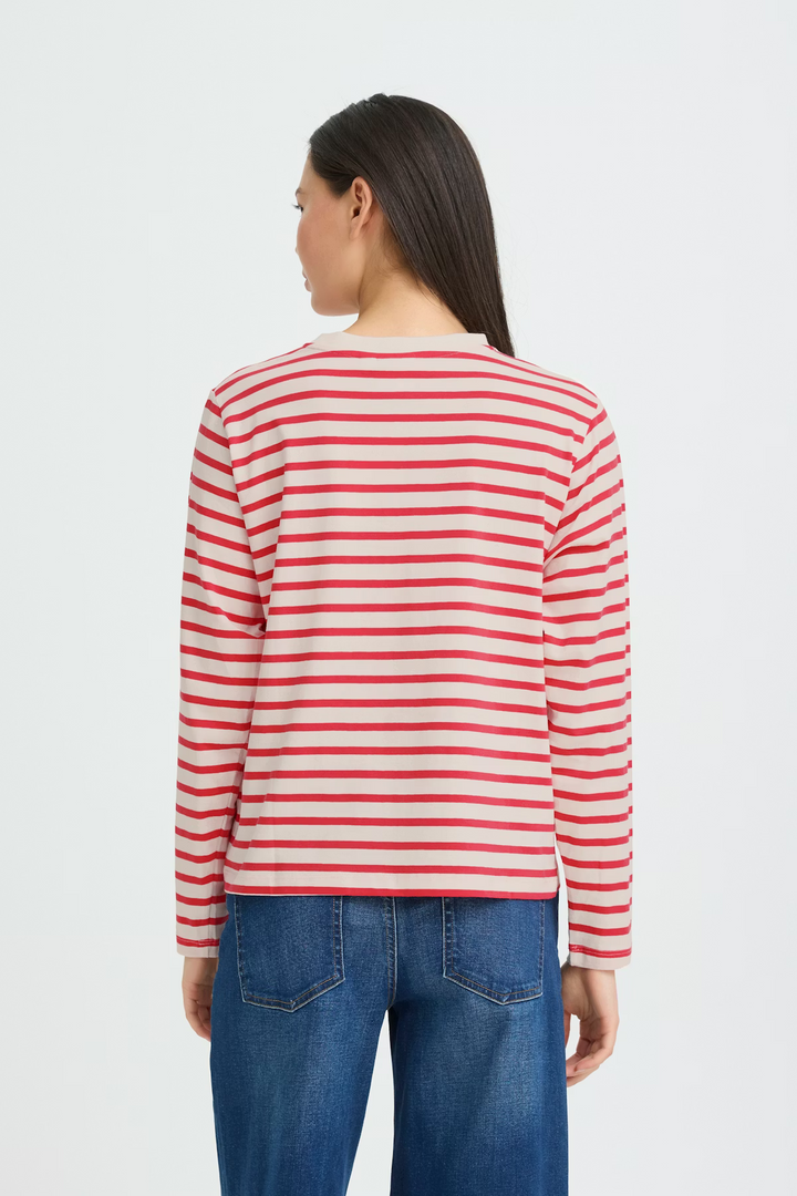 ICHI IHmira Loose LS Teaberry/Cloude Dancer