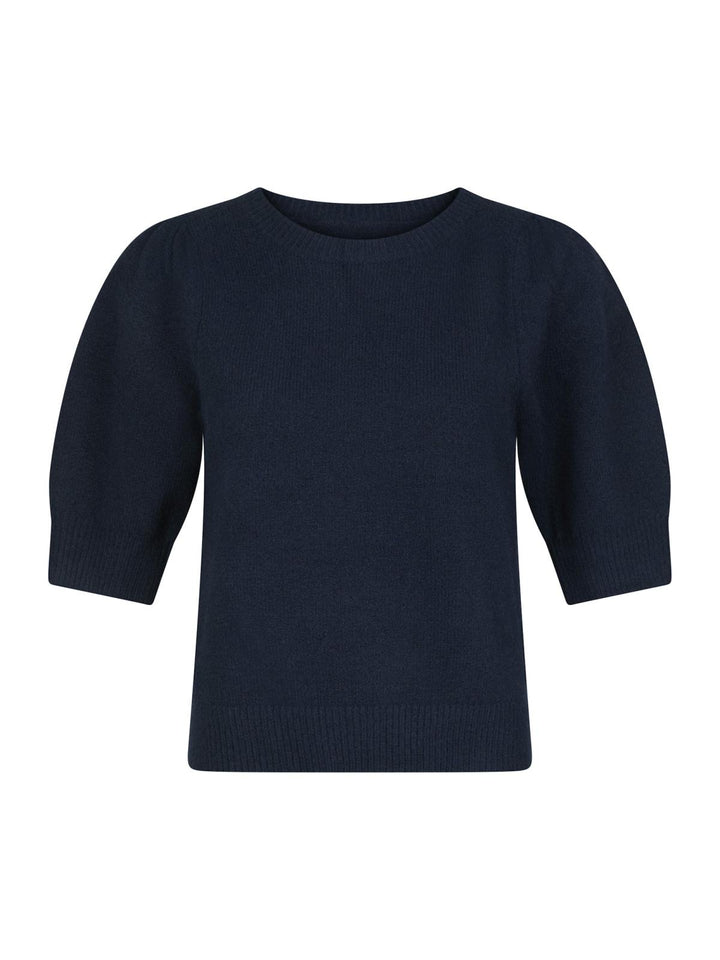 NEO NOIR Martha Bow Knit Tee Navy