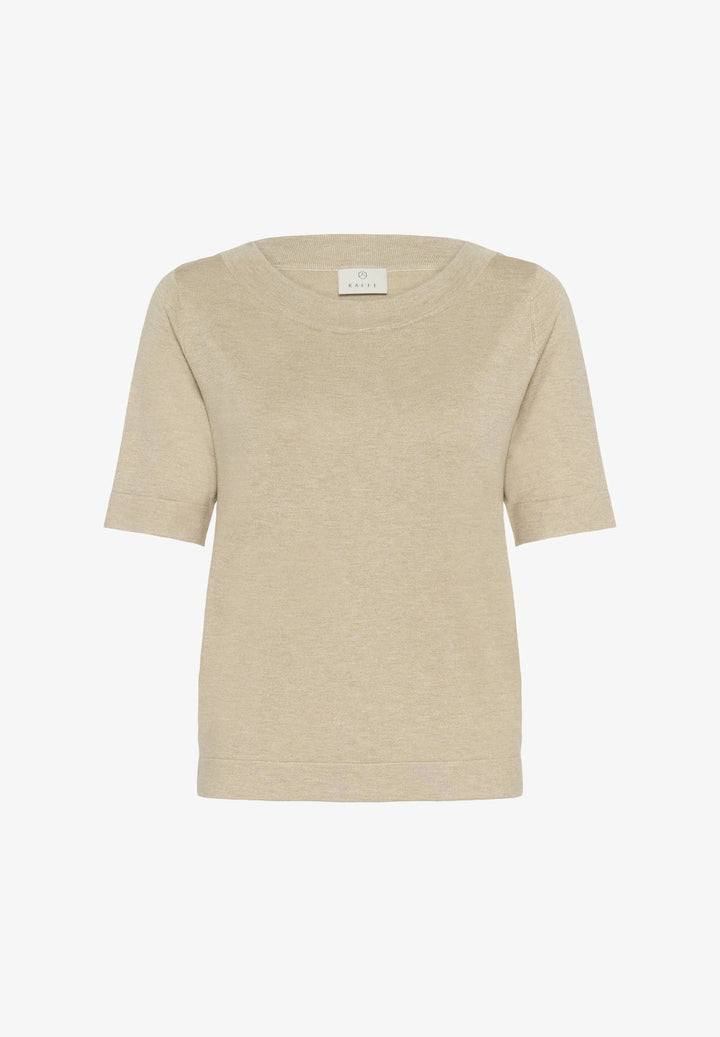 KAFFE KAlizza Boatneck Solid Pullover Feather Gray Melange