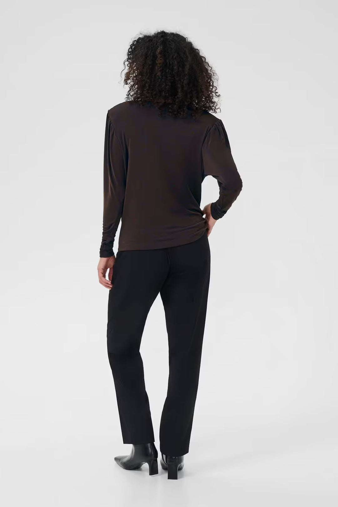 KAFFE KAgina Jersey Blouse Black Coffee