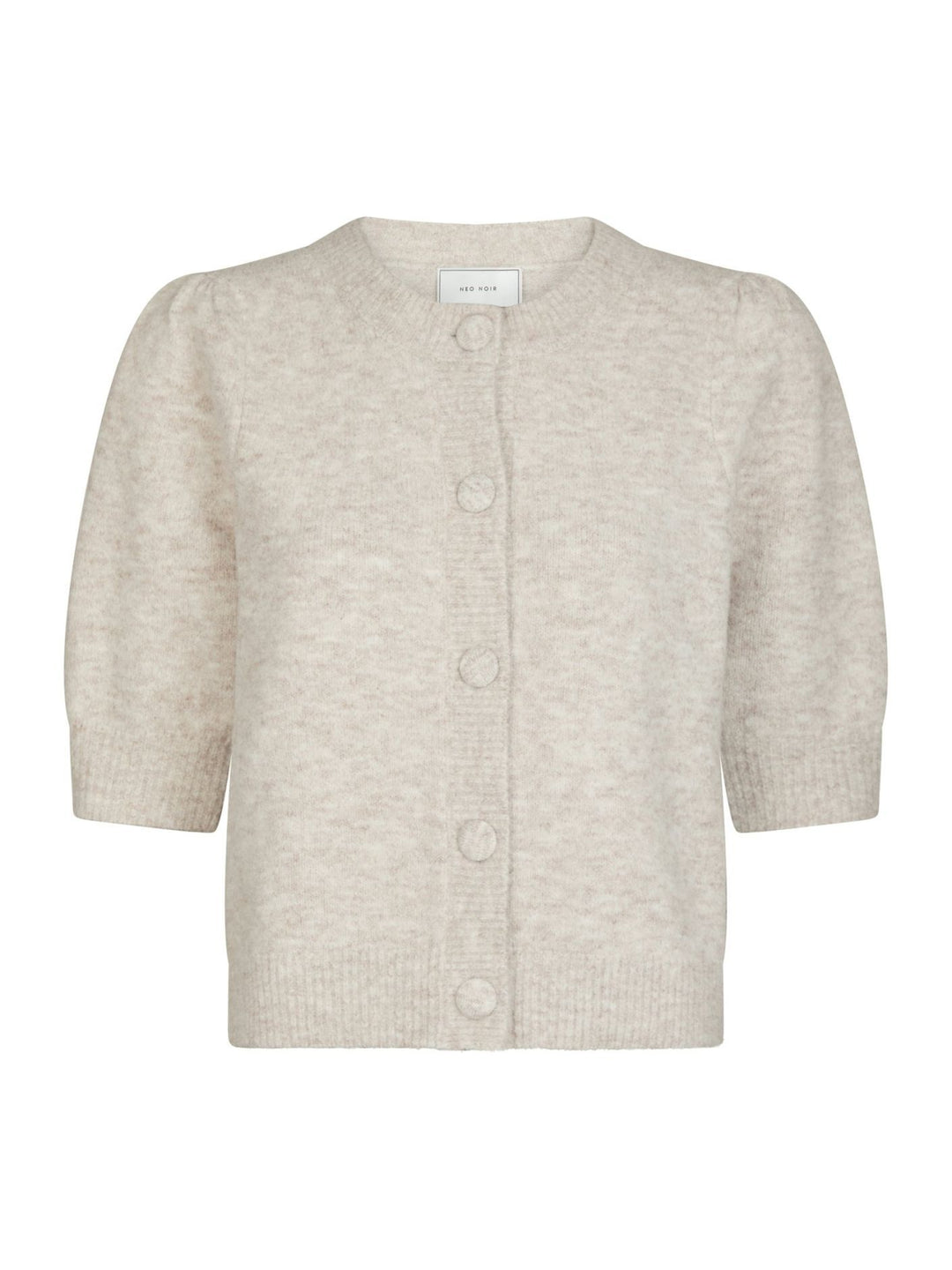 NEO NOIR Trudy Knit Cardigan Beige Melange