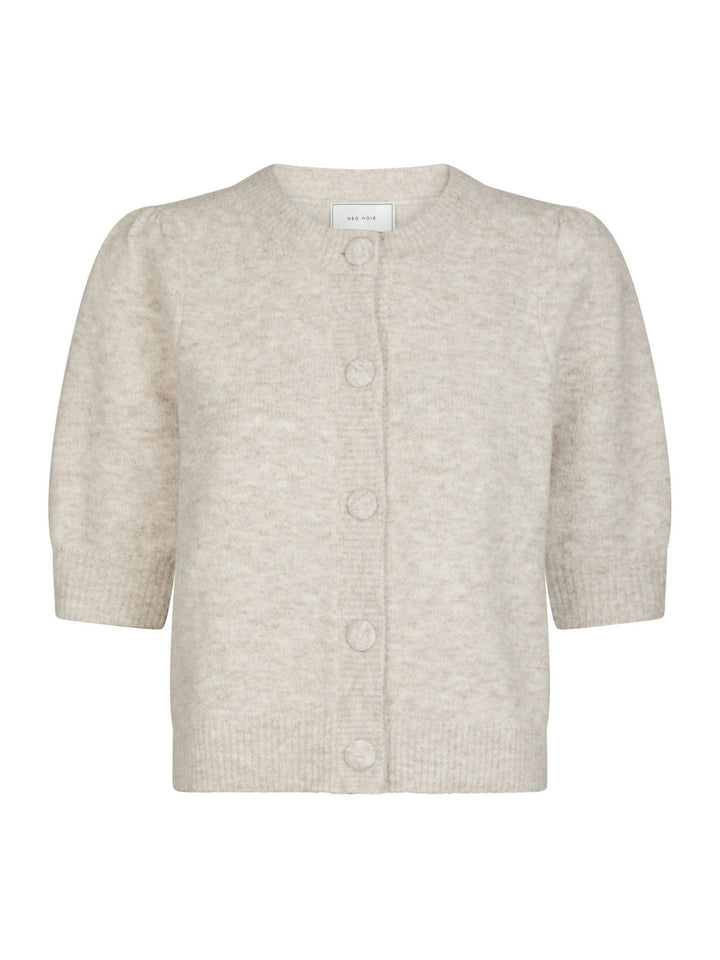 NEO NOIR Trudy Knit Cardigan Beige Melange