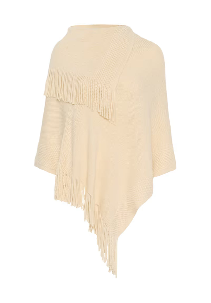 CREAM CRSivas Knit Poncho Birch