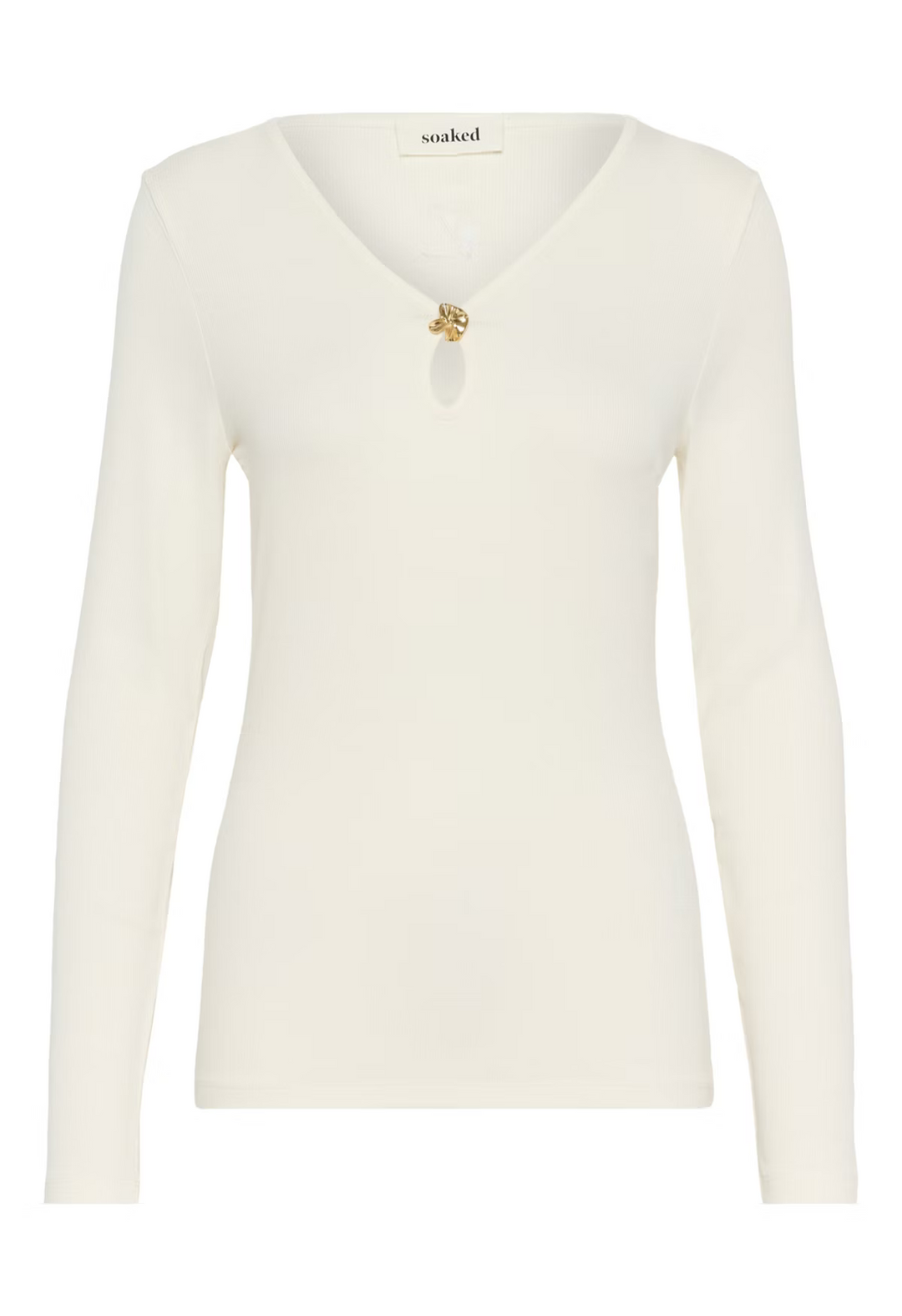 SOAKED IN LUXURY SLNaida V-neck Tee Broken White