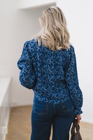 RAUS Astrid Shirt AOP Blue Iolite Flw
