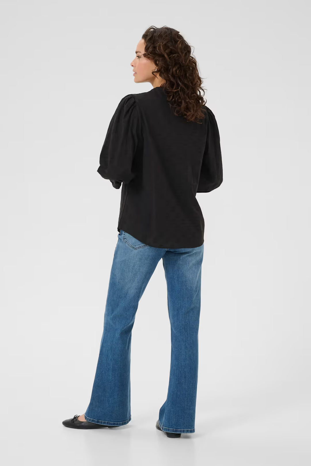 KAFFE KAenya Blouse 3/4 SL Deep Black