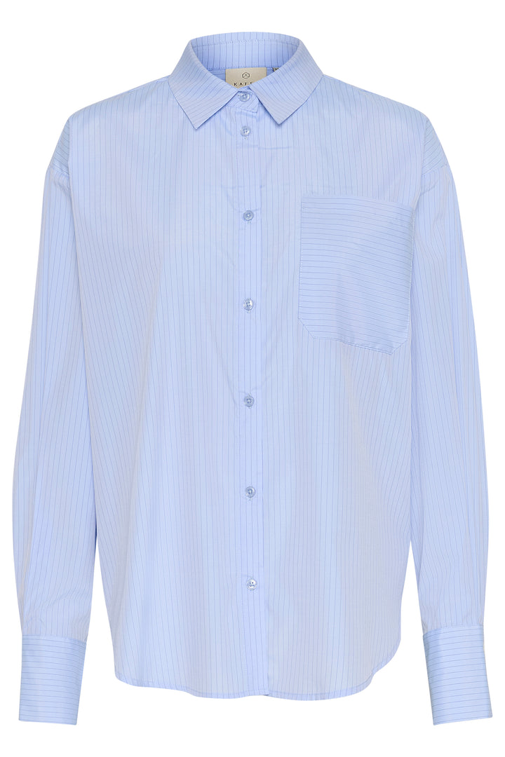 KAFFE KAtara Shirt Light Blue Pin Stripe