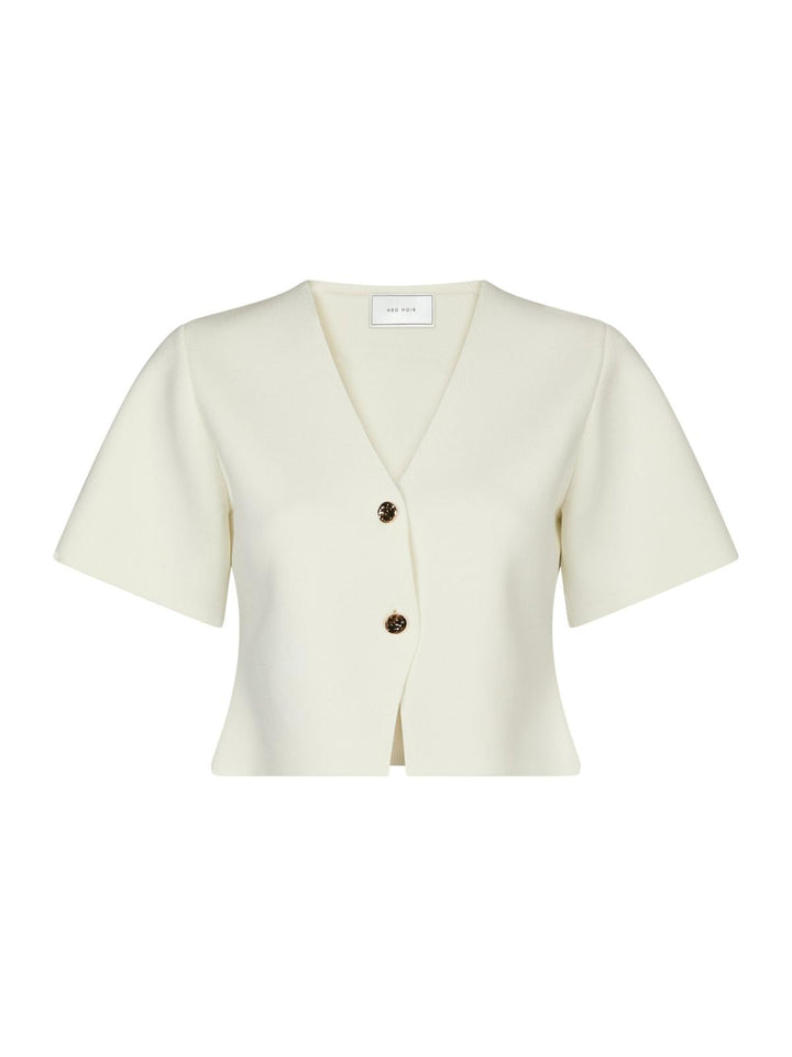NEO NOIR Setta Knit Blouse Off White