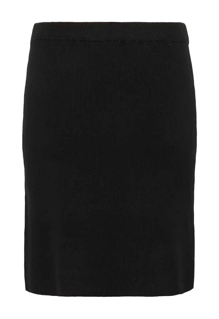 CREAM CRDela Knit Skirt Pitch Black