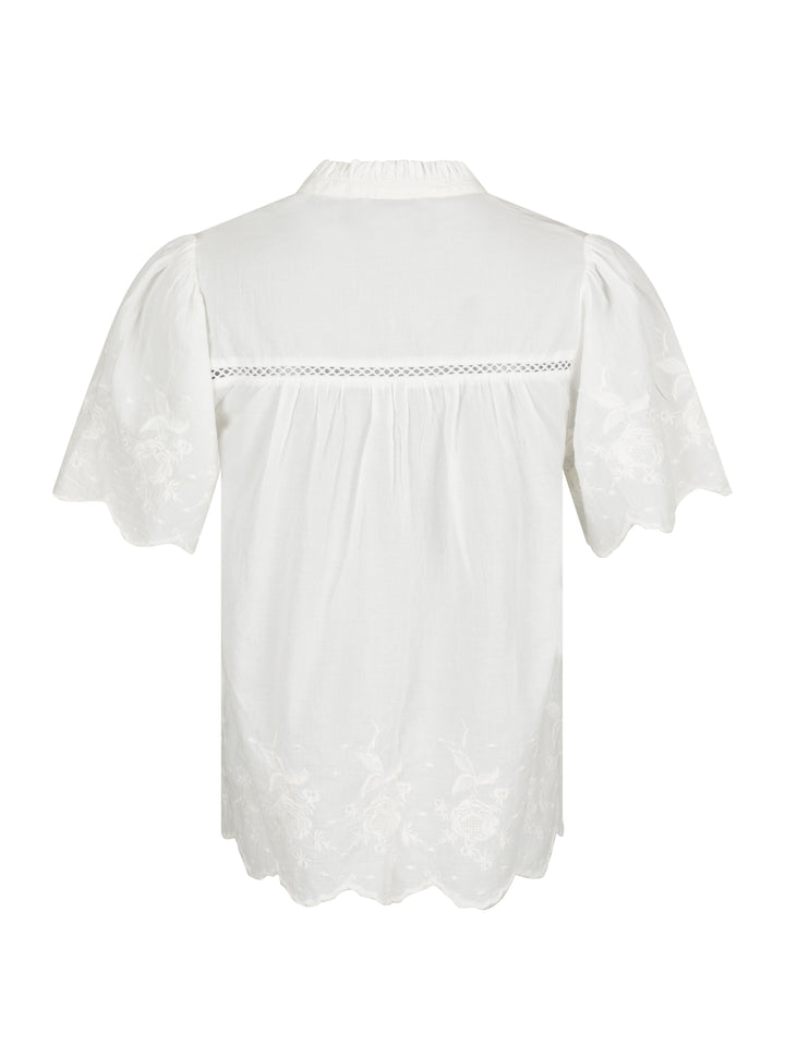 NEO NOIR Micheline Emb Blouse Off White