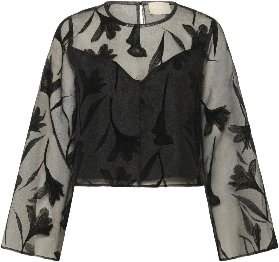 SOAKED SLPhilomena Blouse LS Black