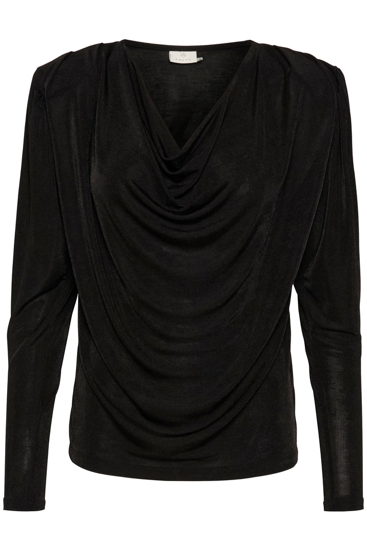 KAFFE KAgina Jersey Blouse Black Deep