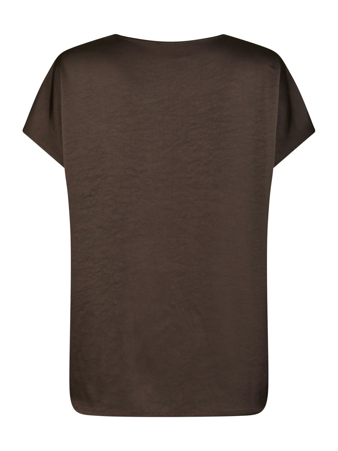 NEO NOIR Annabeth Heavy Sateen Tee Dark Brown