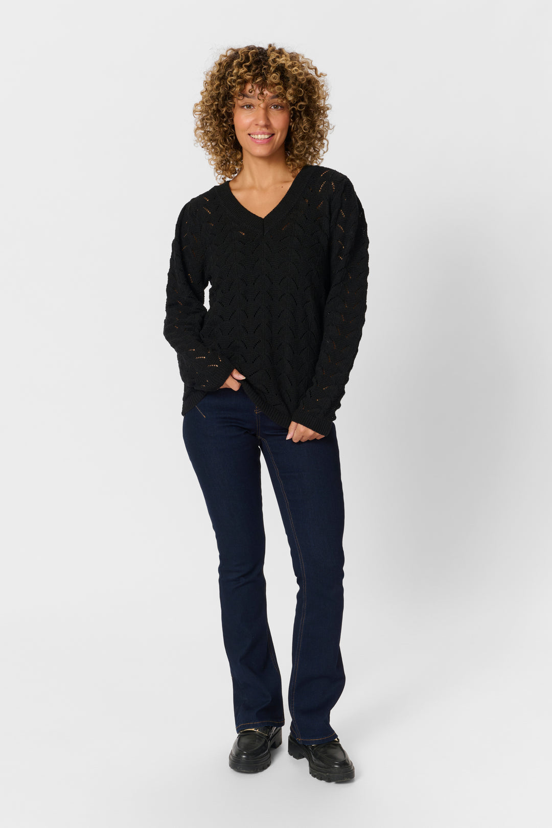 CREAM CRHami Knit Pullover Pitch Black