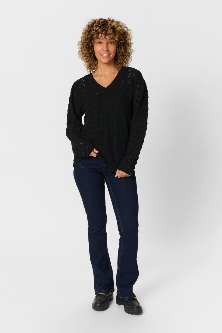 CREAM CRHami Knit Pullover Pitch Black