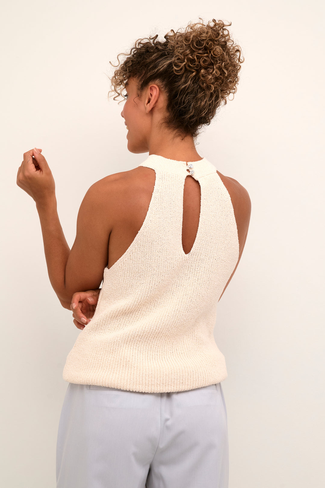 CREAM CRHami Knit Pullover Top Eggnog