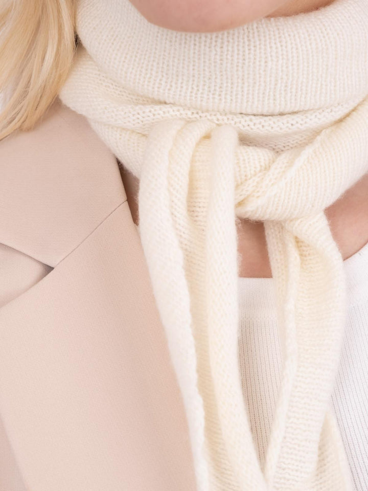 NEO NOIR Misty Knit Scarf Off-White