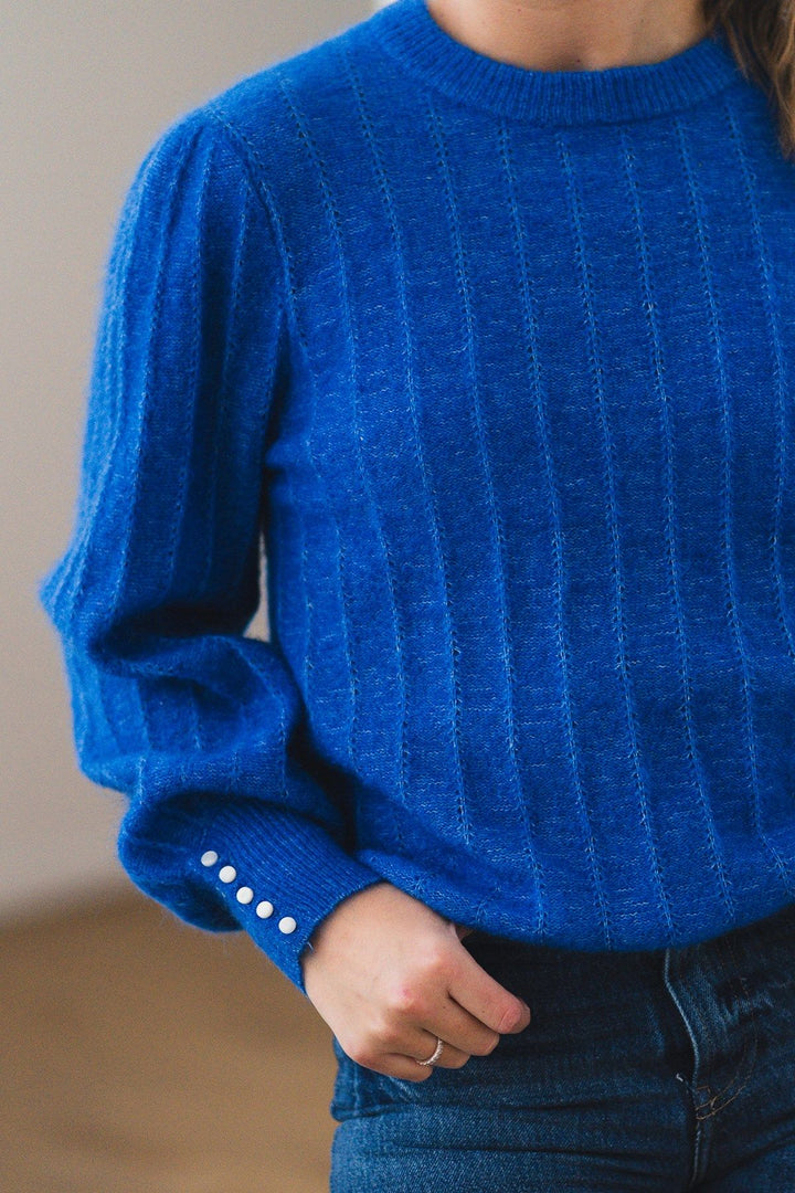 RAUS Amalie Puff Pullover Blue Iolite Mel