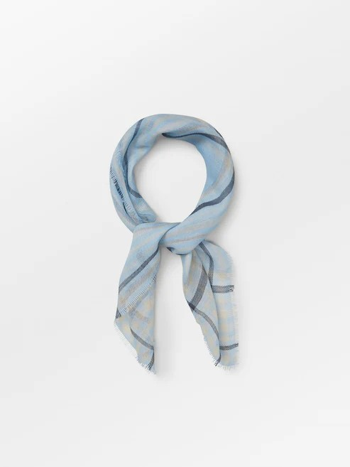 BECKSÖNDERGAARD Grafa Wica Scarf Clear Blue Sky