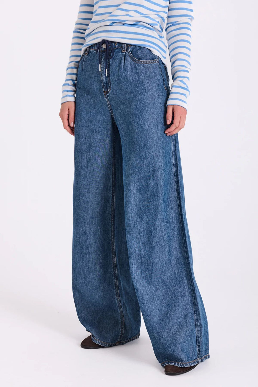 FREEQUENT FQMilo-Pants Medium Blue Denim