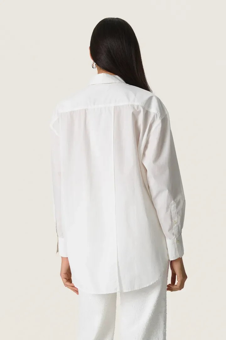 SOAKED IN LUXURY SLJoa Jani Poplin Shirt LS Broken White