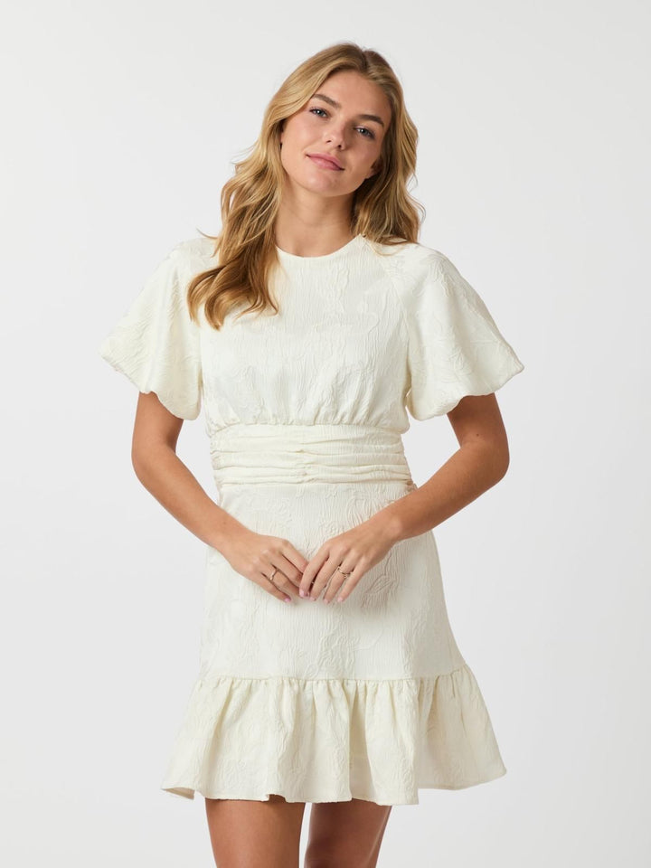 NEO NOIR Sulli Jacquard Dress Creme