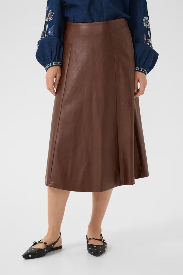 CREAM CRPaloma Skirt Brown Washed