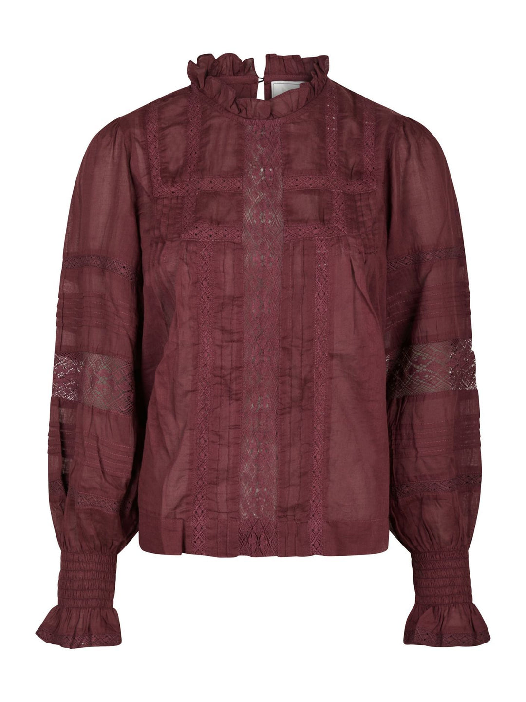 NEO NOIR Ebba S Voile Blouse Bergundy