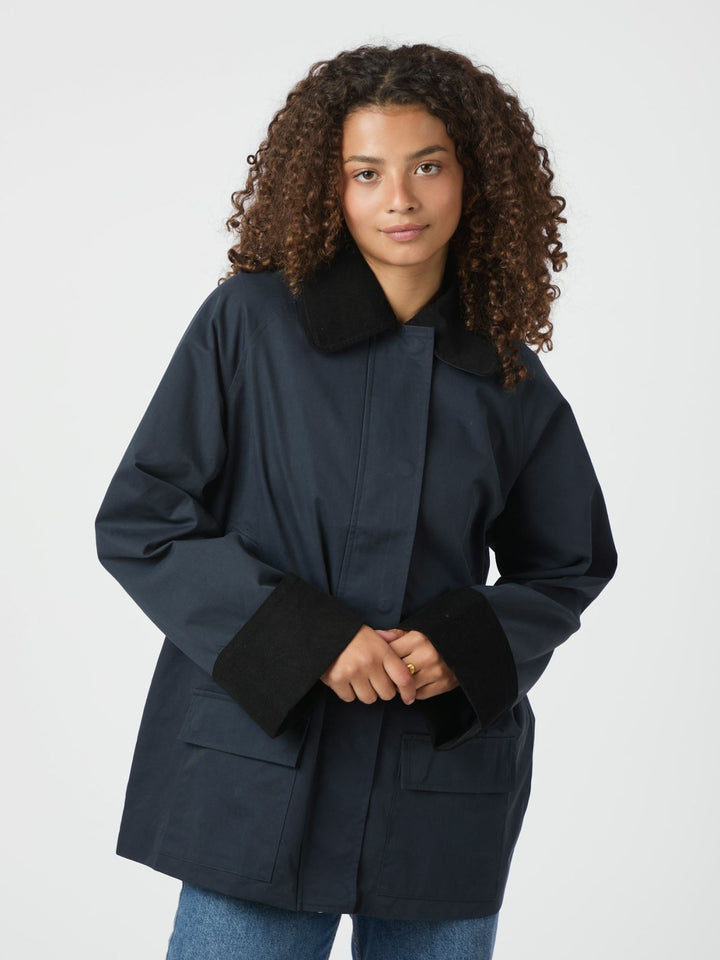 NEO NOIR Anastacia Cord Jacket Navy
