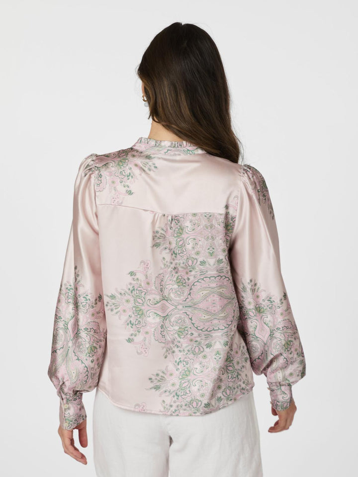 NEO NOIR Massima Paisley Border Blouse Rose