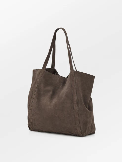 BECKSÖNDERGAARD Suede Eden Bag Hot Fudge Brown